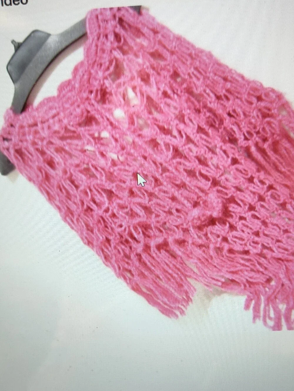 Hand Made Hot Pink Crocheted Poncho